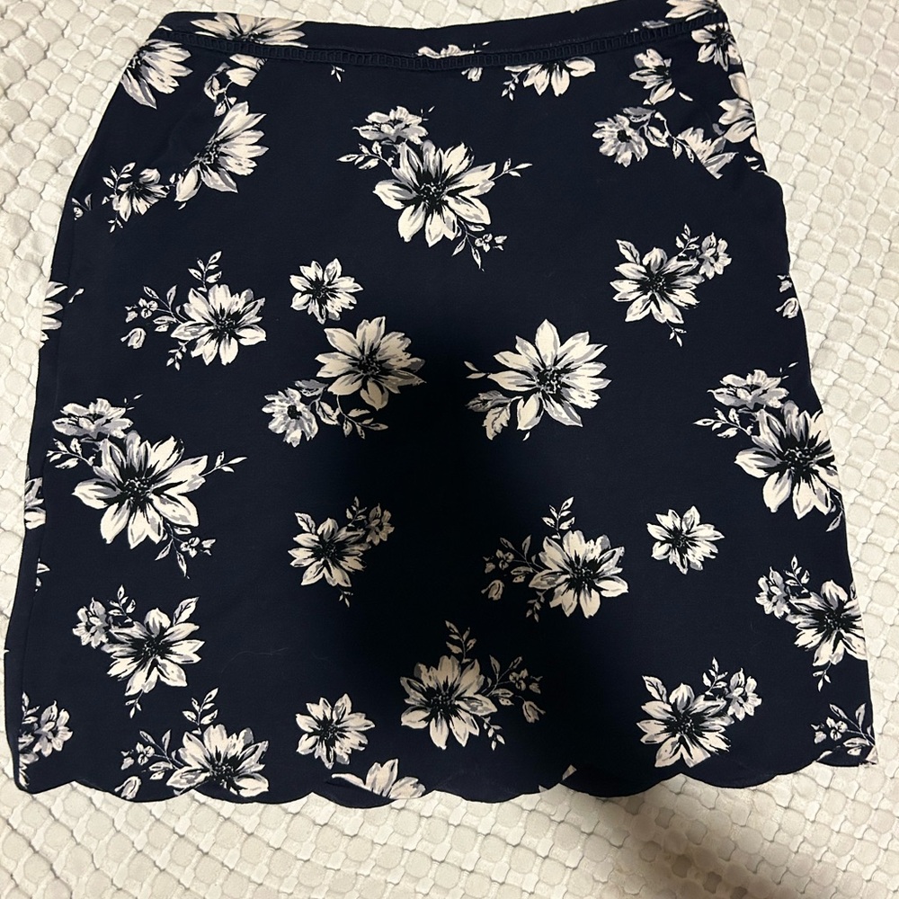 Navy skirt with flowers